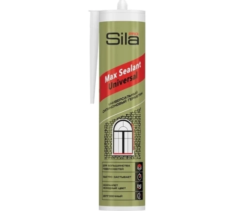 Герметик силиконовый универсальный бежевый Sila PRO Max Sealant, 280 мл фото 1