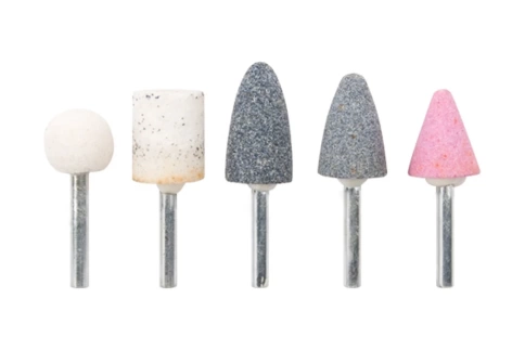 Шарошки абразивные по металлу, штифт 6 мм, 5шт. фото 1